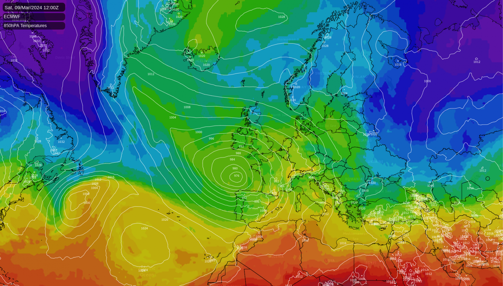 Weekend: A troublesome low to the SW and a blustery easterly wind off the North Sea