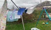 Putting the washing out on the line, even in the winter months