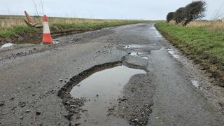 Pothole problems after a wet, rather than a cold and frosty winter