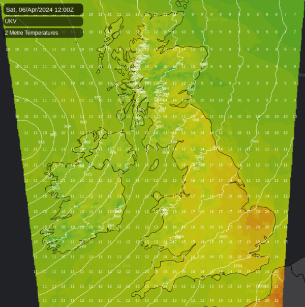 20c possible this weekend