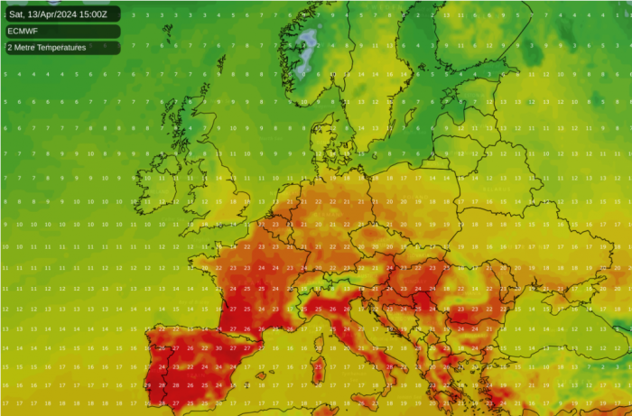 European weekend heat and a wild start to Monday for the UK