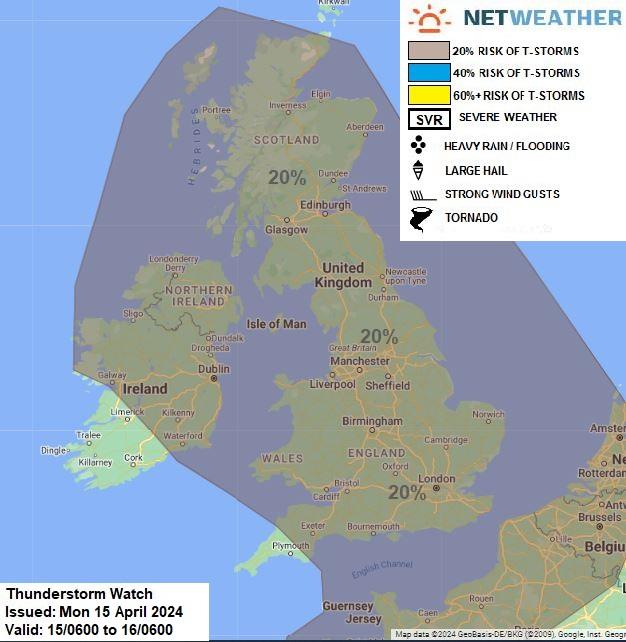 Storm forecast map