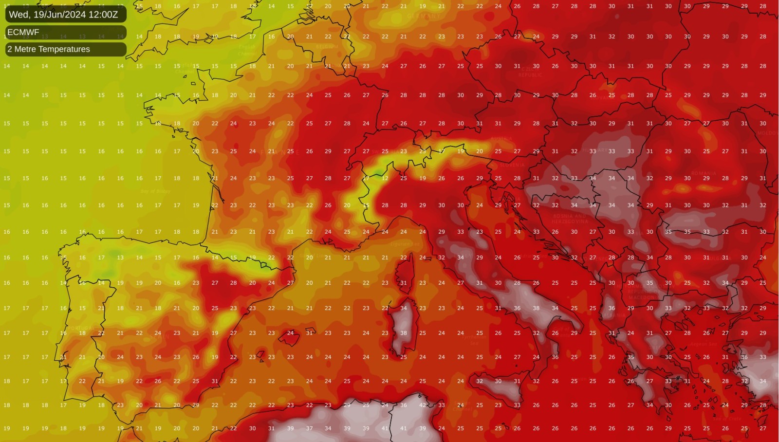 Heat in Southern Europe