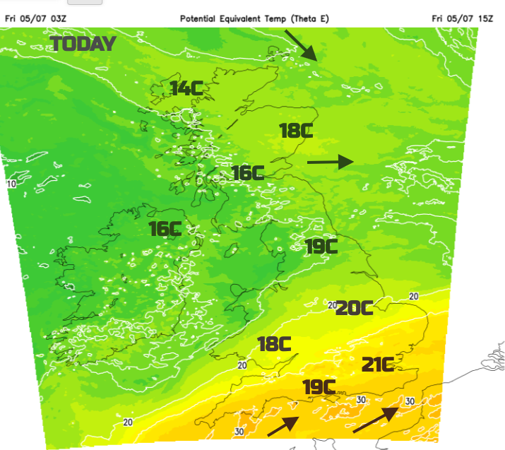 UK weather Friday temps