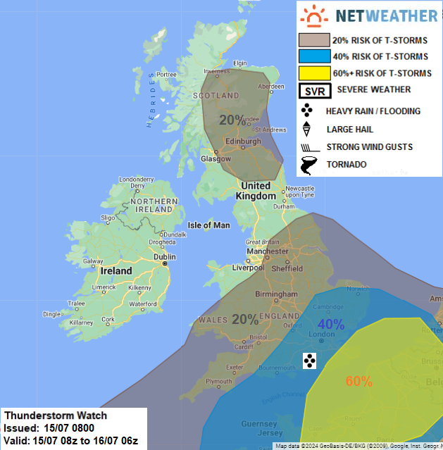 UK thunderstorm risk