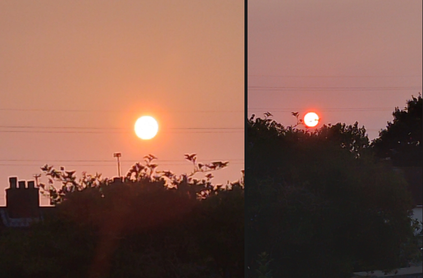red sunset wildfires