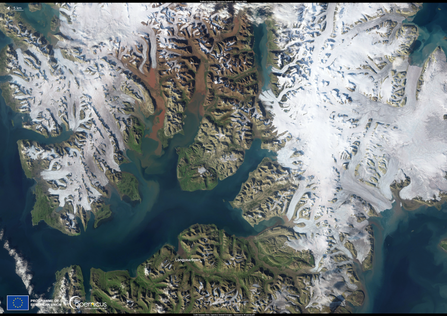 Svalbard august ice melt