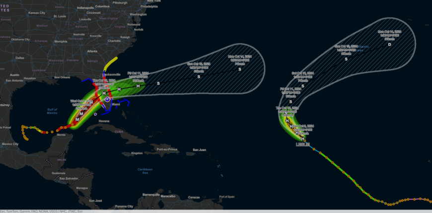Hurricane milton and leslie