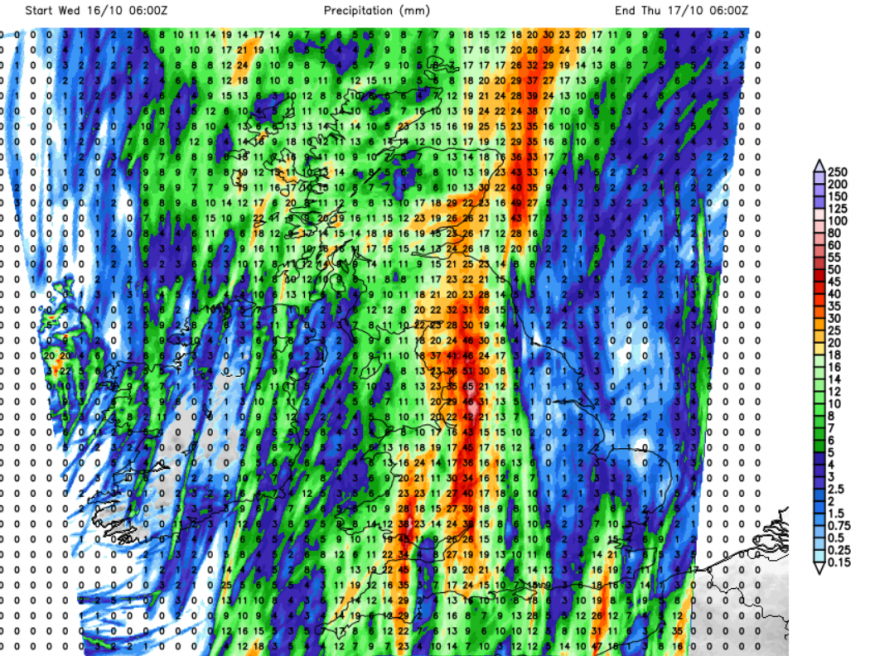 UK weather rain