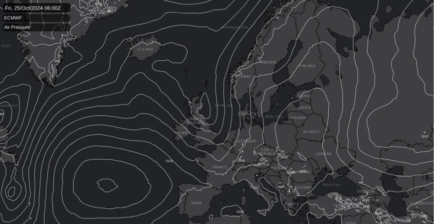 Low pressure over the country next Friday