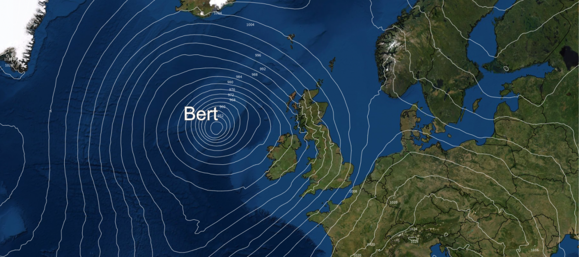 Storm Bert on Saturday after a cold, wintry week