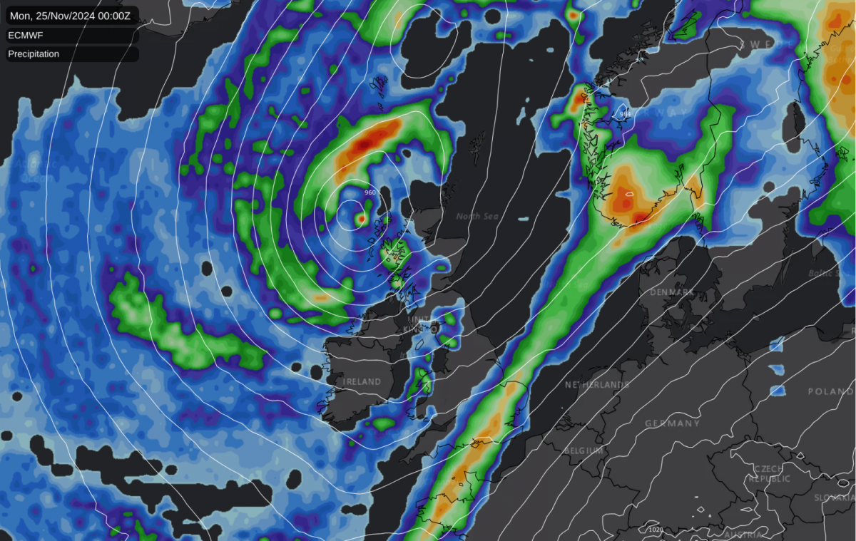 Further rain and wind as storm Bert slowly weakens and moves away to the north