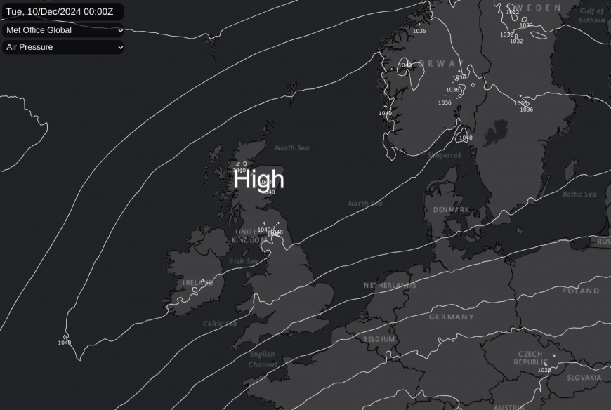 High pressure over Scotland