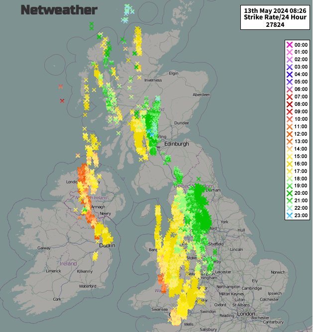 lightning strikes May sferics