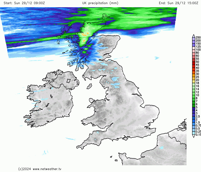 Accumulating precipitation over the next 48 hours