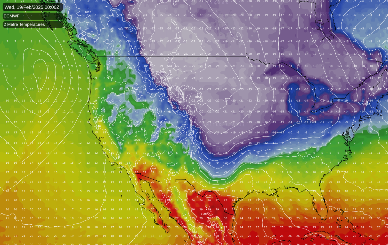 Polar outbreak in the USA