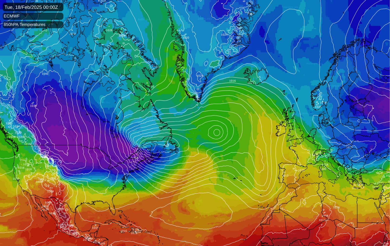 Milder air on the way to the UK as a deep freeze heads for North America 
