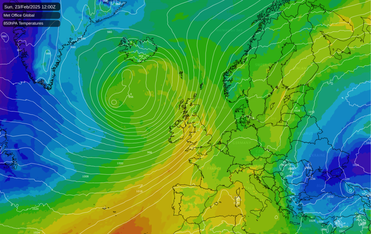 Mild and changeable west to south-westerlies reign with Winter's end in sight