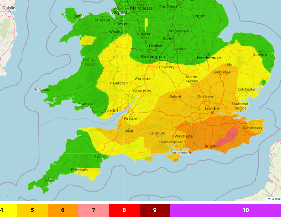 Air quality air pollution UK