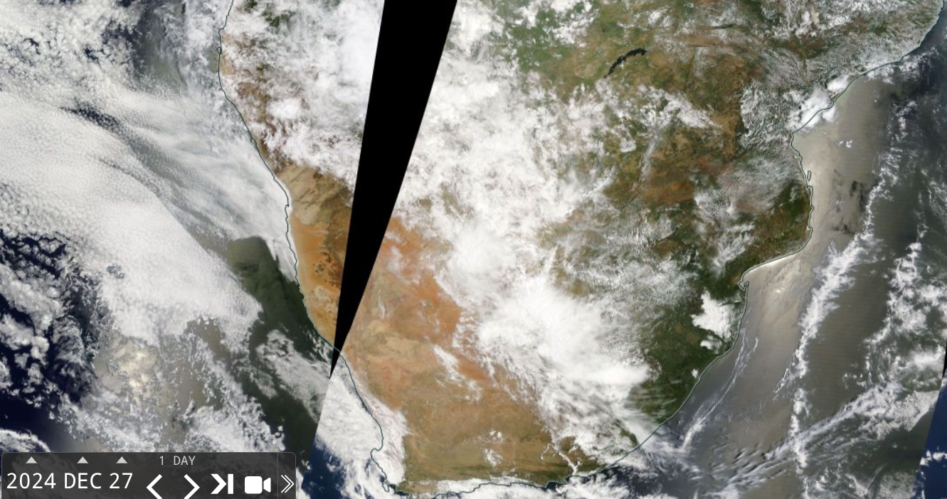 NASa worldview southern Africa 