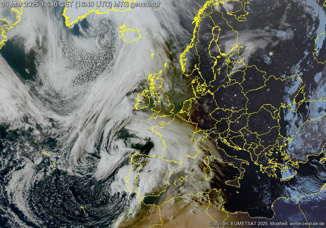 21C yesterday, Sahara dust arrives today, then showers for the weekend