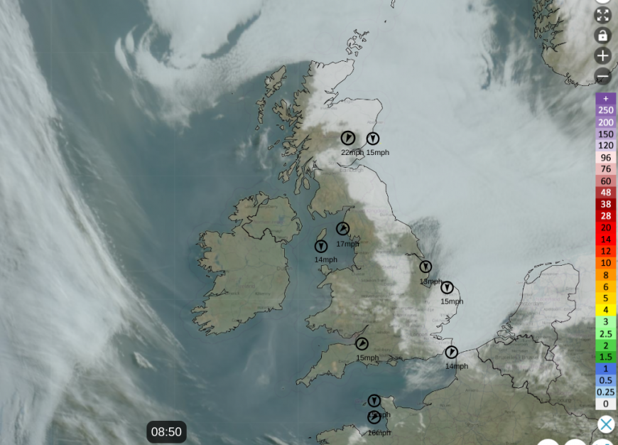 UK weather low cloud haar seafret