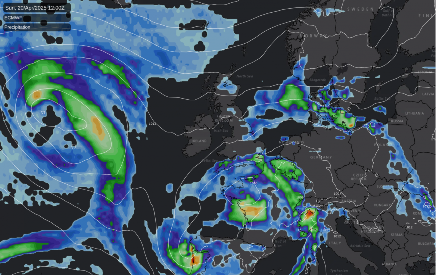 Low pressure forecast to be nearby over Easter