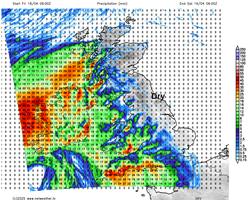 Bank HOliday weekend rain UK