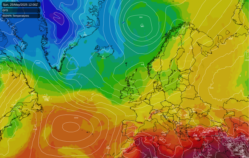 GFS model map